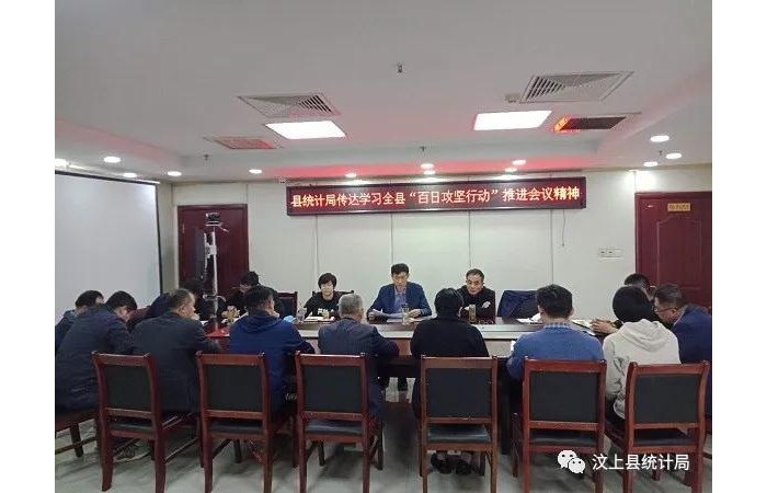 縣統計局傳達學習汶上縣“百日攻堅行動”推進會議精神